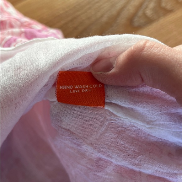 Oliphant Cinched Flirty Mini Dress in Malta Pink Cotton Tie Waist - Picture 14 of 14